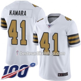 Herren New Orleans Saints Trikot Alvin Kamara 41 Nike Weiß I 100th